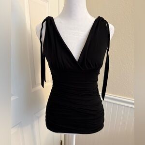Flirty Black Sleeveless Top